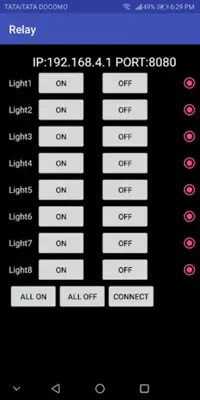 RDL 8 Channel WiFi Relay Application v 4.0 android App screenshot 1